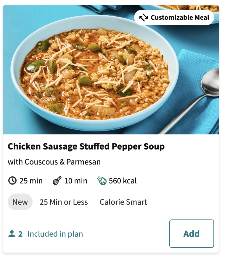 EveryPlate review — customizeable meal