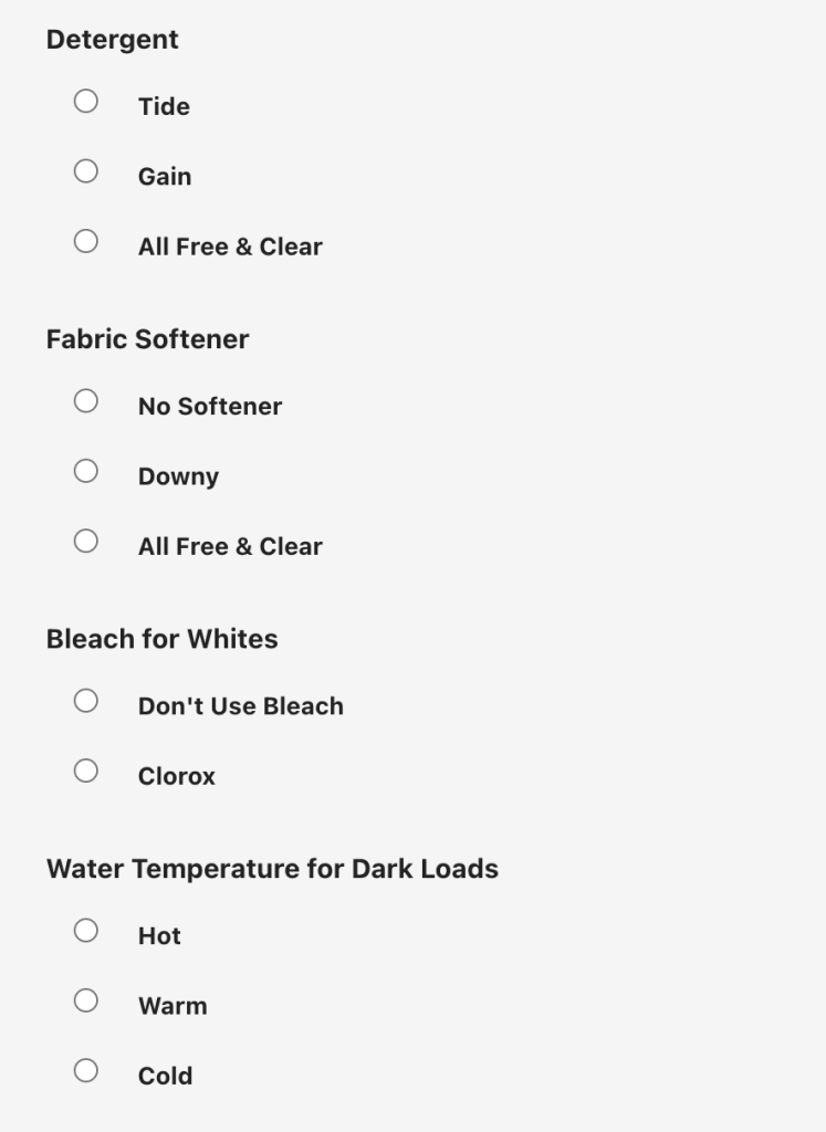 Laundry Pickup and Delivery Service - customization options