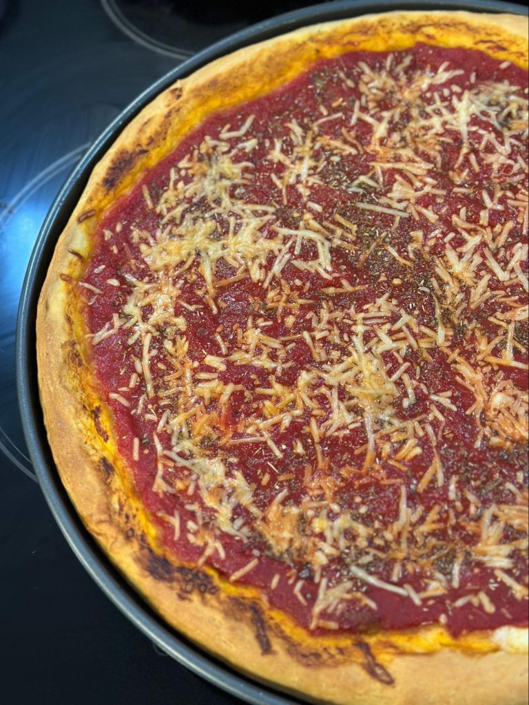 Postpartum Freezer Meal Prep - Deep Dish Pizza