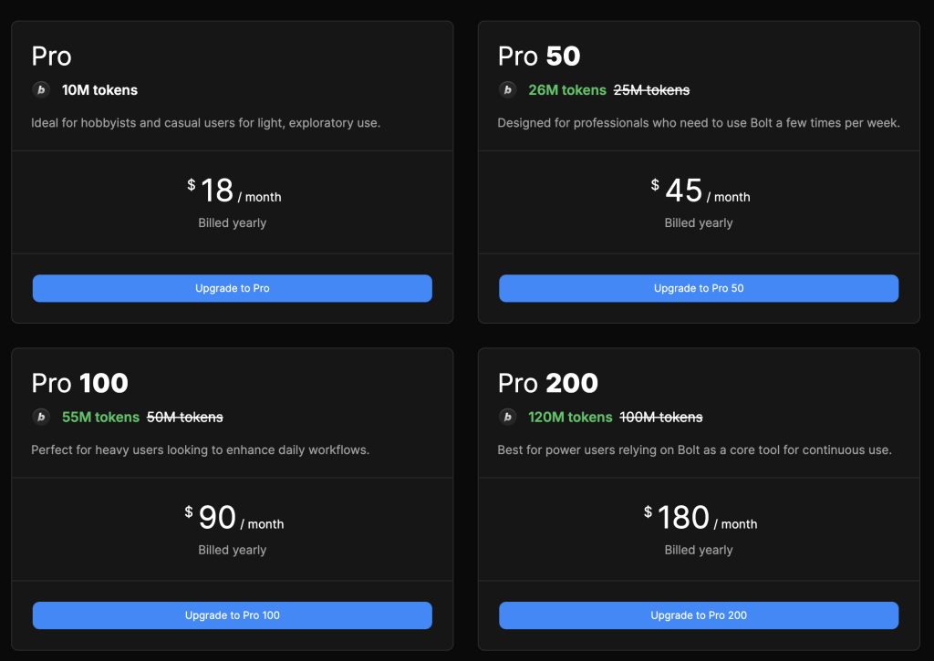 AI Coding Apps - Bolt Pricing AI Coding Apps - Bolt Pricing