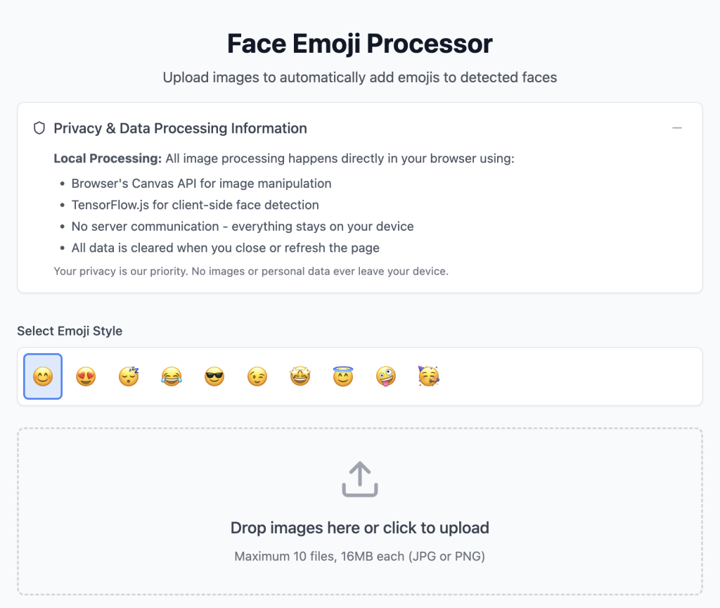 AI Coding Apps - Face Detector Emoji App